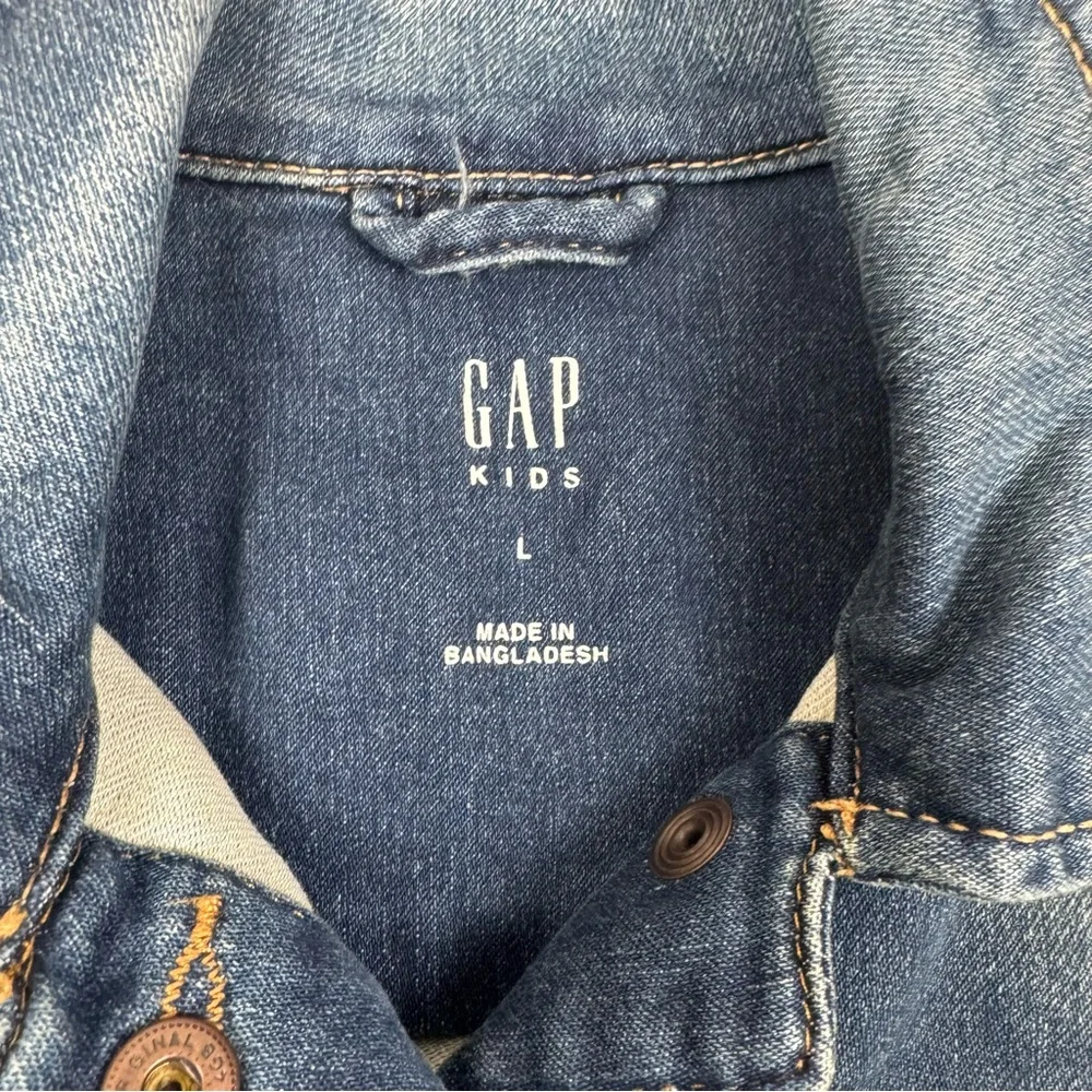 GAP Kids Classic Blue Denim Jean Jacket Girls Size Large
